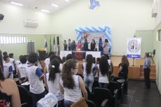 Alunos da Rede Municipal se formam no Proerd, no auditório do Campus Macaé.