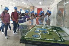 Alunos do IFF Maricá em visita técnica na Estação de Tratamento de Esgoto da Pavuna