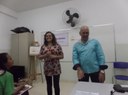 A coordenadora do Programa no campus, Elane Maria, e o servidor voluntário Célio Júnior.