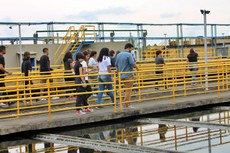 Os estudantes visitaram a Estação de Tratamento de Água do Laranjal, em São Gonçalo