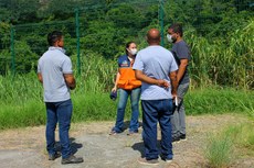 Técnicos da Defesa Civil estiveram no campus para definir com a gestão o local de instalação do equipamento