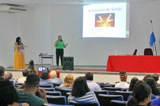 A aula inaugural foi realizada no auditório do IFF no sábado, dia 19