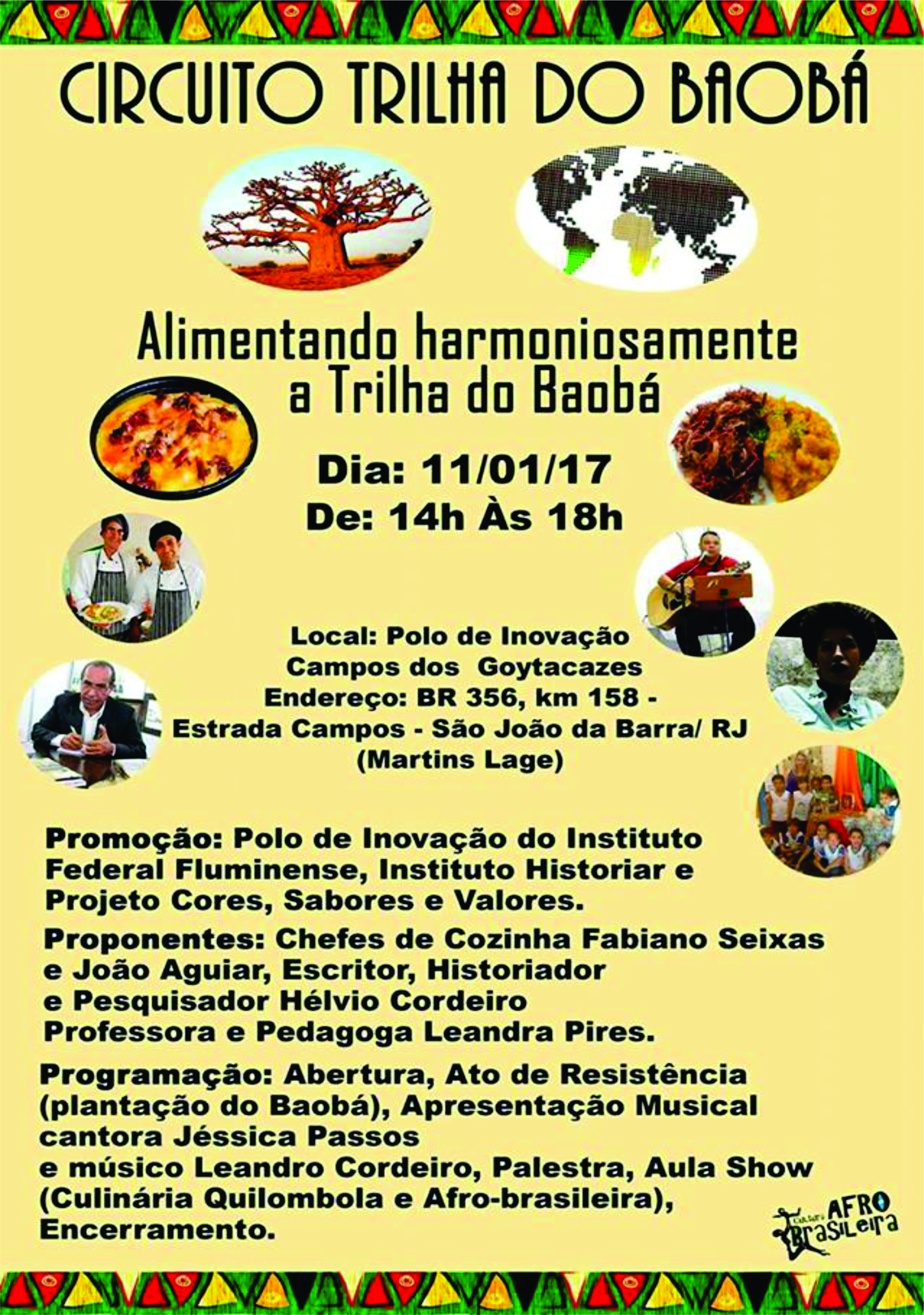 Cartaz Circuito Trilha do Baobá