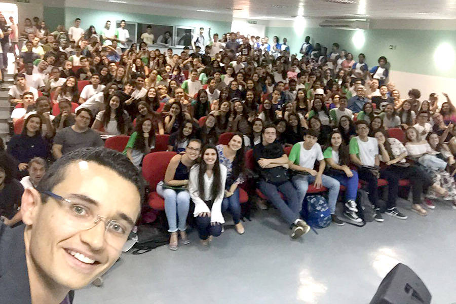 Selfie na abertura do evento