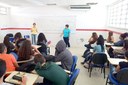 Estudantes participam de atividade pelo dia da mulher