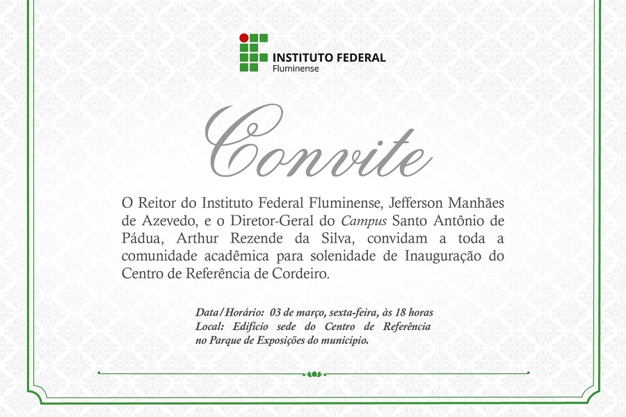 Inauguração em Cordeiro