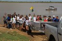 Estudantes do Campus São João da Barra com a coordenadora do projeto Valquíria Azevedo