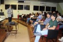 Consultor da Capes, Antônio Silva Neto, durante palestra para alunos do SAEG