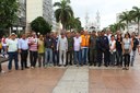 Agentes públicos se reuniram na Praça São Salvador para o Dia Nacional de Mobilização.