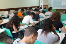 Candidatos realizando provas no Campus Campos Centro.