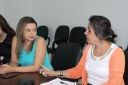 A pró-reitora Christiane Rodrigues e a servidora do IFSC Sandra Lopes.