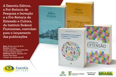 Convite para lançamento de livros no dia 28 de março de 2016.