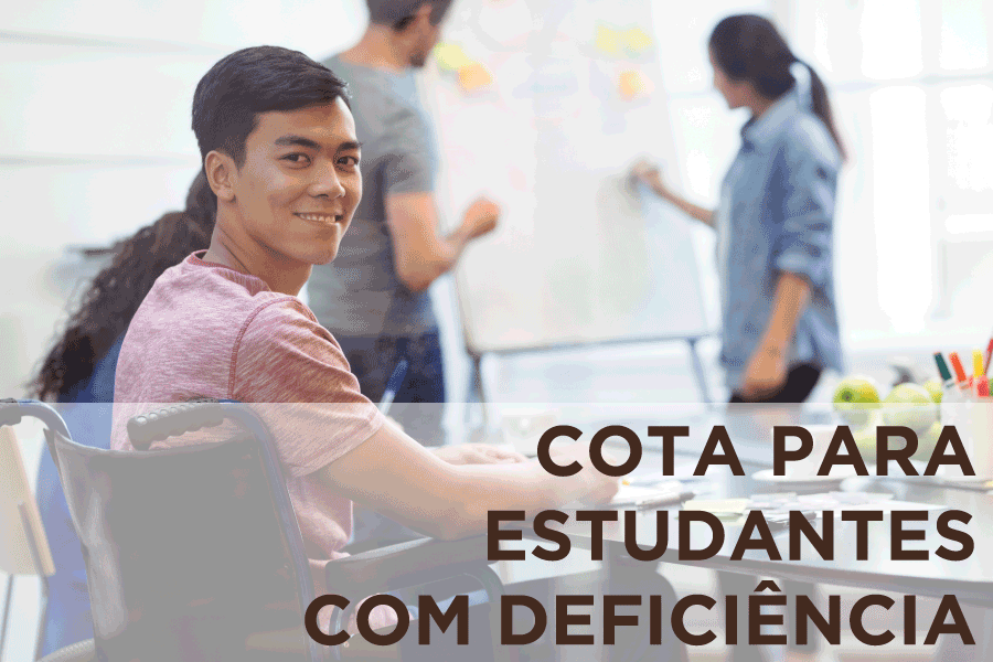 Estudante com deficiência terá cora nas instituições federais