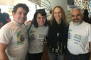 Da esquerda para a direita: Jonas, Anna, a secretária de Cultura do Estado do Rio de Janeiro, Eva Doris, e Wellington.