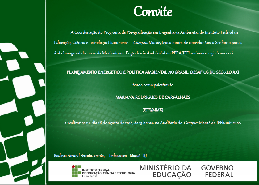 Convite aula magna PPEA 2018