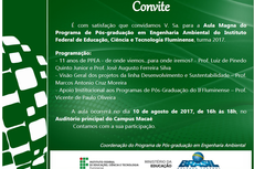 Evento aberto à comunidade interessada.