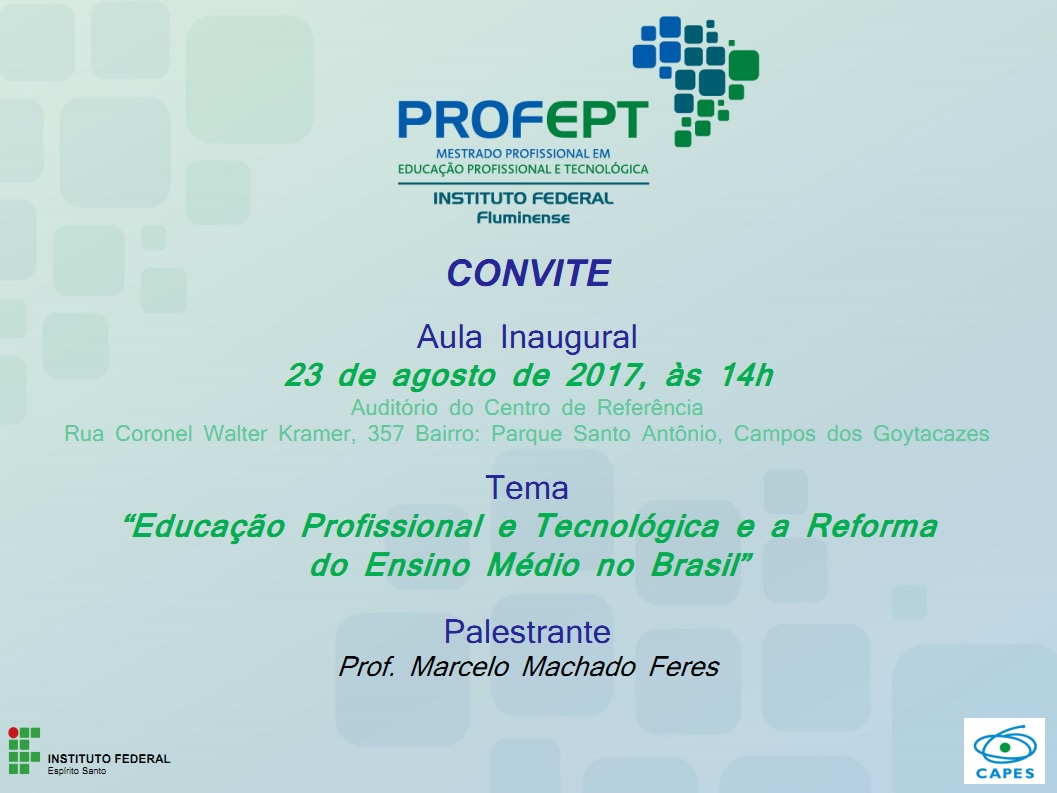 Convite aula inaugural