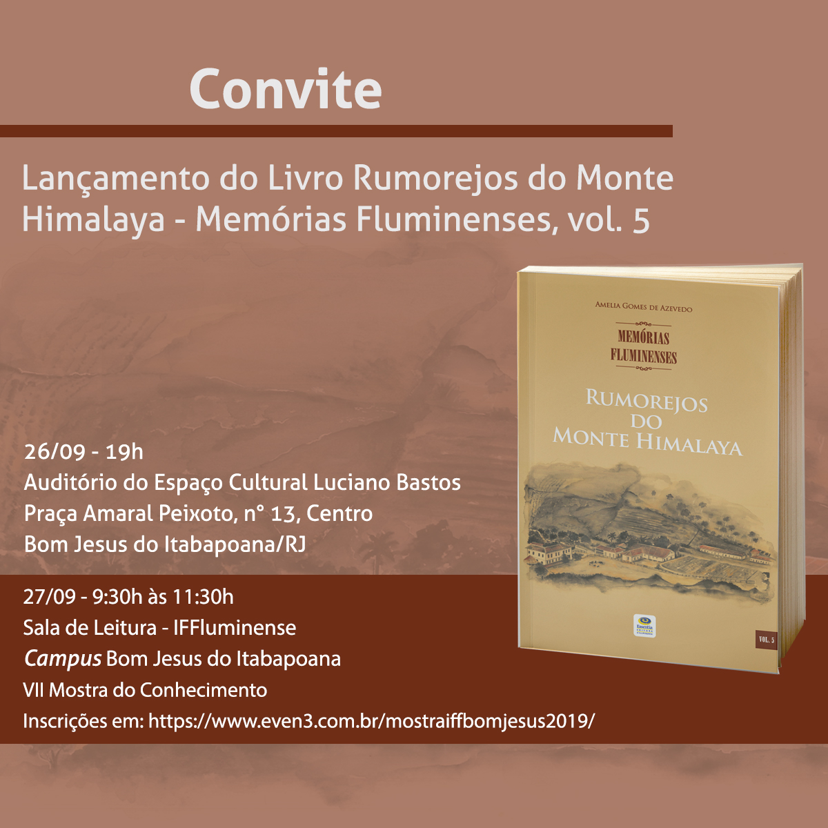 Lançamento do Livro Rumorejos do Monte Himalaya 