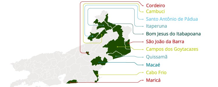 Mapa dos Municipios