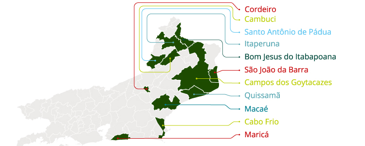 Mapa dos Municipios