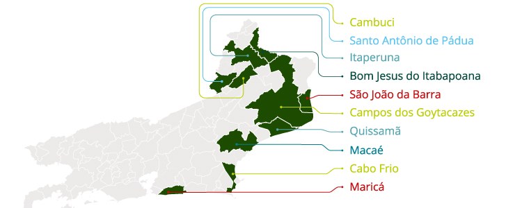 Mapa dos Municípios