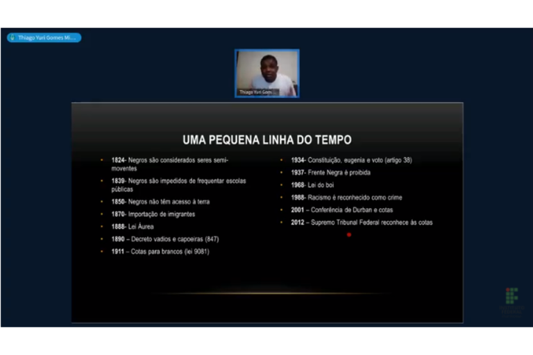 “Você precisa ser antirracista para que as mudanças possam acontecer”, diz professor durante o Novembro Negro