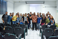 Participantes da Roda de Conversa sobre a regulamentação dos tradutores e interpretes de Libras, em 2018