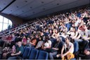 O auditório do Centro de Convenções ficou lotado de estudantes e professores da Uenf, UFF e IFF (Foto: Ascom Uenf).