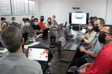 Reunião contou com a presença dos diretores de Ensino de todos os campi, servidores da Pró-reitoria de Ensino e docentes (Foto: Tiago Quintes/IFF)