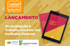 O livro apresenta o resultado da análise do trabalho docente no âmbito da verticalização do IFB (Arte: Essentia Editora)