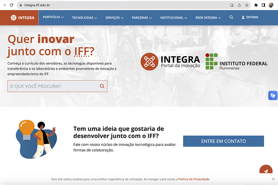 IFF disponibiliza Portal da Inovação para a comunidade
