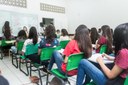 Prova da 1.ª fase será aplicada no dia 17 de maio (Foto: Mayhara Barcelos) - (#pracegover: imagem com estudantes em sala de aula durante realização de prova). 