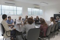 Representantes do Profnit durante reunião com gestores do IFF e da Uenf 