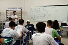 Aula do Curso Técnico em Mecânica no IFF Campus Itaperuna, que agora conta também com formação em nível superior nessa área (Foto: Divulgação/IFF)