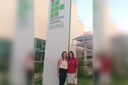 Pró-reitora de Ensino, Christiane Menezes Rodrigues e diretora de Políticas da Educação Básica e Profissional, Cátia Cristina Brito Viana.