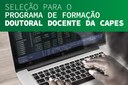 Inscrições abertas para o Programa de Formação Doutoral Docente da Capes