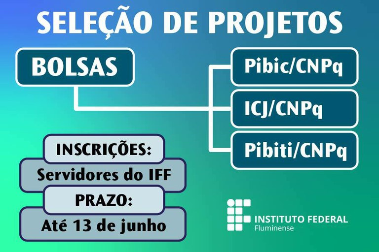 Inscrições abertas para projetos de pesquisa