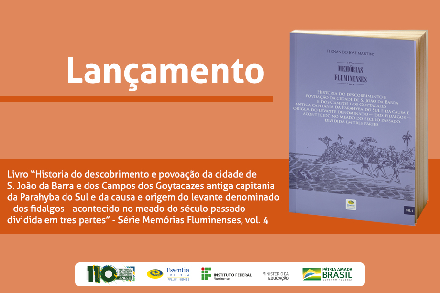 Livro da Série Memórias Fluminenses será lançado na Semana Acadêmica de São João da Barra