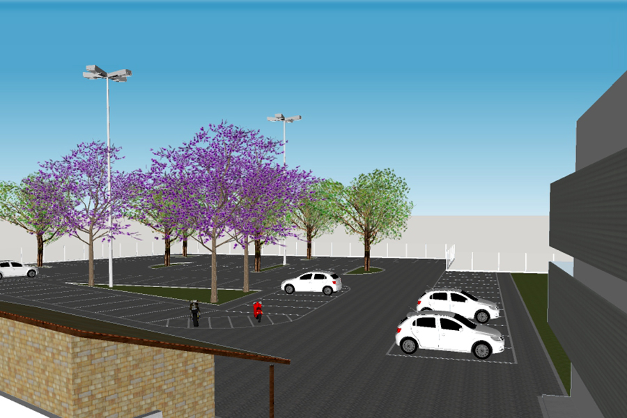 Obras do estacionamento da Reitoria do IFF estão em andamento