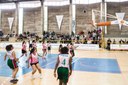 A partida entre o IFF e o IF Sudeste MG. O basquete feminino também marcou a manhã de jogos. 