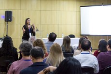 A participação de estudantes nas atividades de gestão permeou as apresentações (Foto: Rodrigo Fonseca - Ifam)