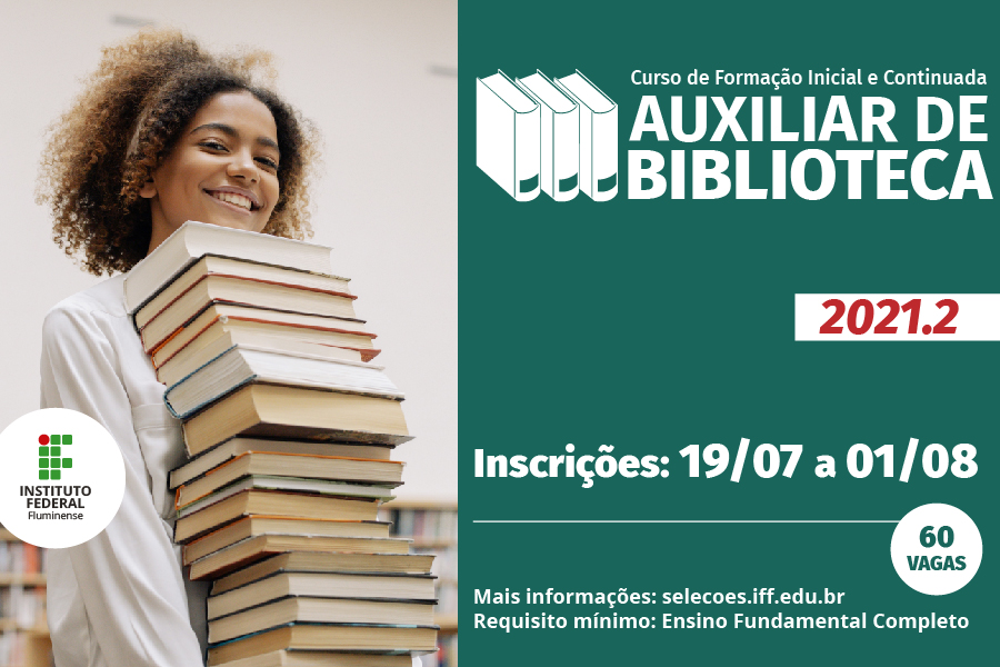 Inscrições para curso FIC em Auxiliar de Biblioteca começam dia 19