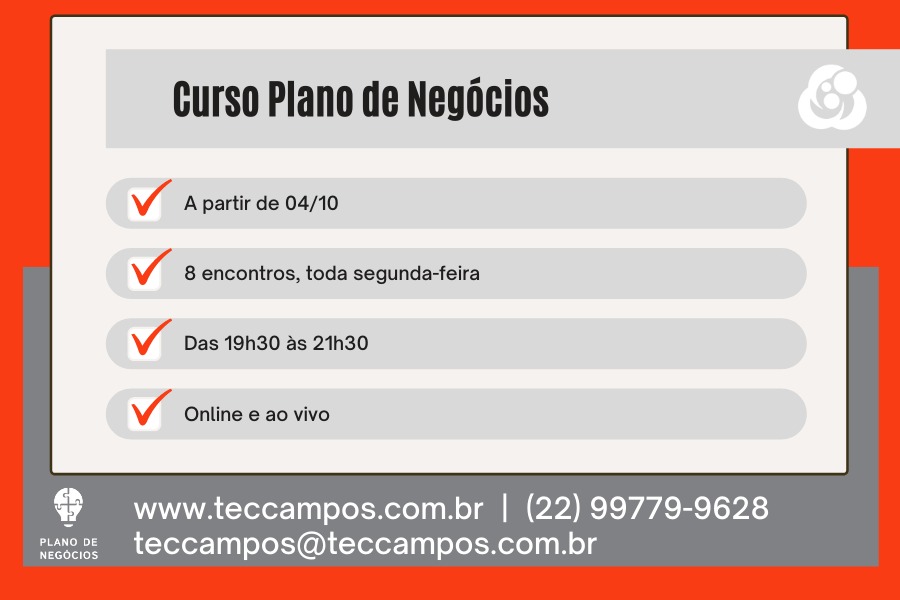 TEC Campos oferta curso de Plano de Negócios
