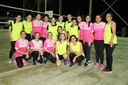 As equipes do Campus Guarus (rosa) e da Reitoria (amarelo).