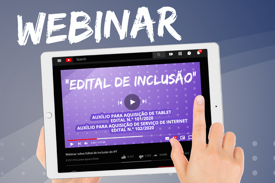 Webinar vai esclarecer dúvidas sobre Auxílio Inclusão Digital para estudantes do IFF