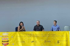 Da esquerda para a direita: Cátia (IFF), Olney (Uenf) e Willian (UFRRJ) fizeram o encerramento do evento.